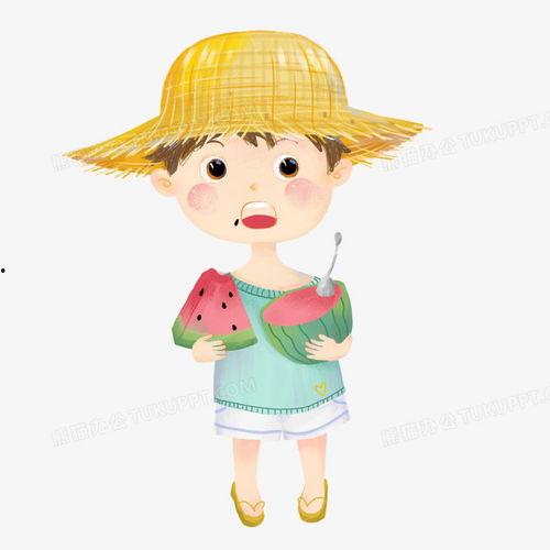 男孩吃瓜照片真实图,男孩与夏日瓜果的欢乐瞬间